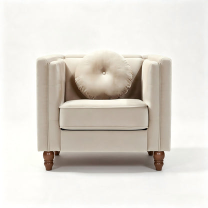 Chesterfield Accent Tufted Square Arm Side Chair US Pride