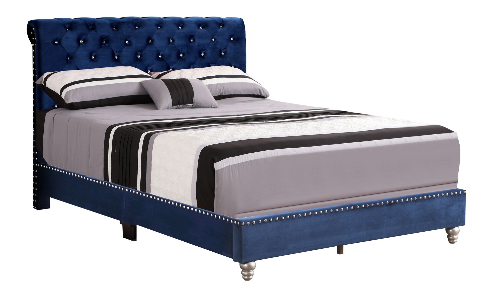 Elegant Transitional Upholstered Bed Glory Furniture