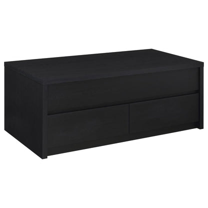 Knapp - Lift Top Cocktail Coffee Table With Dual Drawers - Black Coaster Fine Furniture