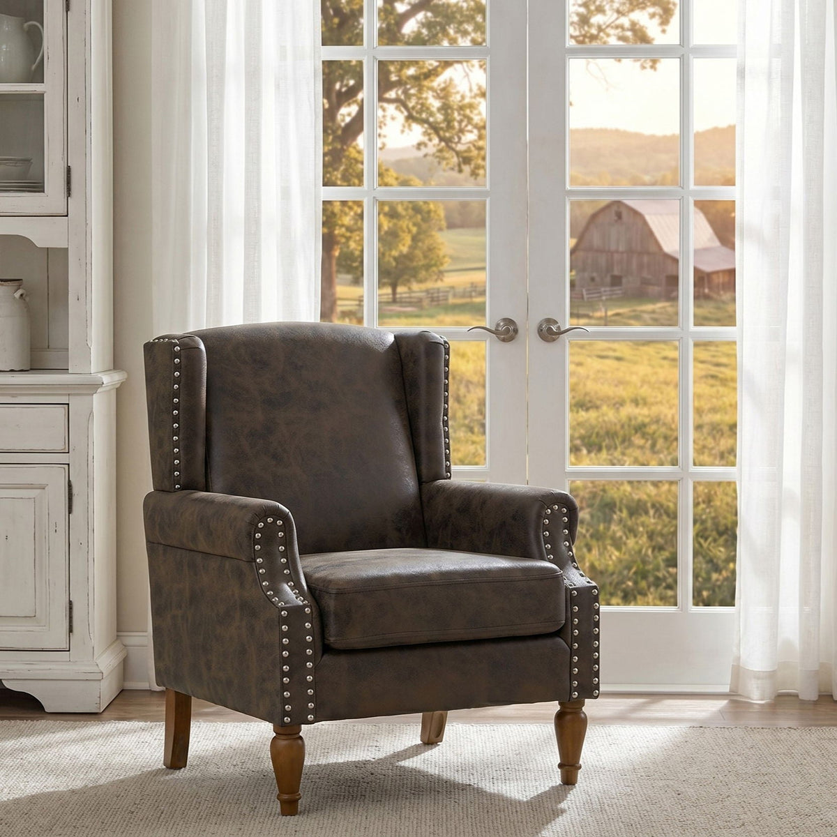 Decorative Chair With Stud Detailing Home Essentials