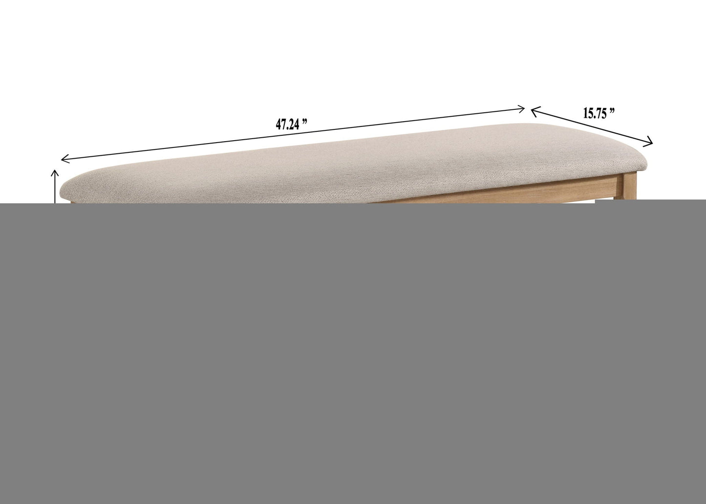 Arden - Bench - Light Brown / Gray Crown Mark