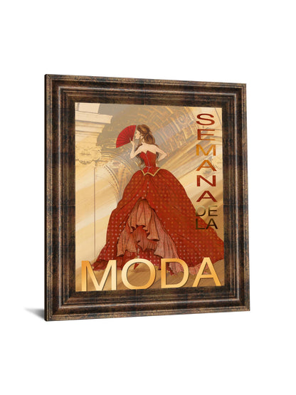 Semana De La Moda By Tava Studio - Framed Print Wall Art - Red