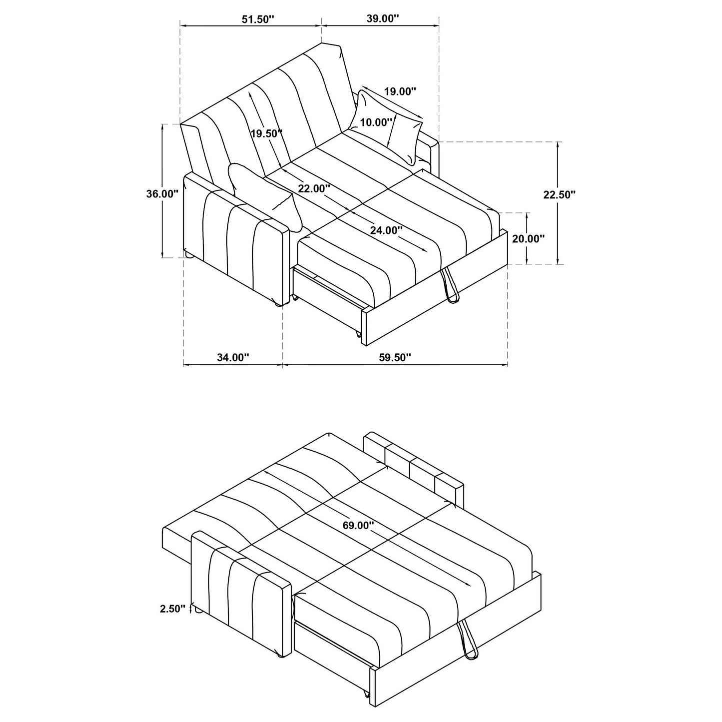 Westwind - Sleeper Sofa Bed Furniture Max