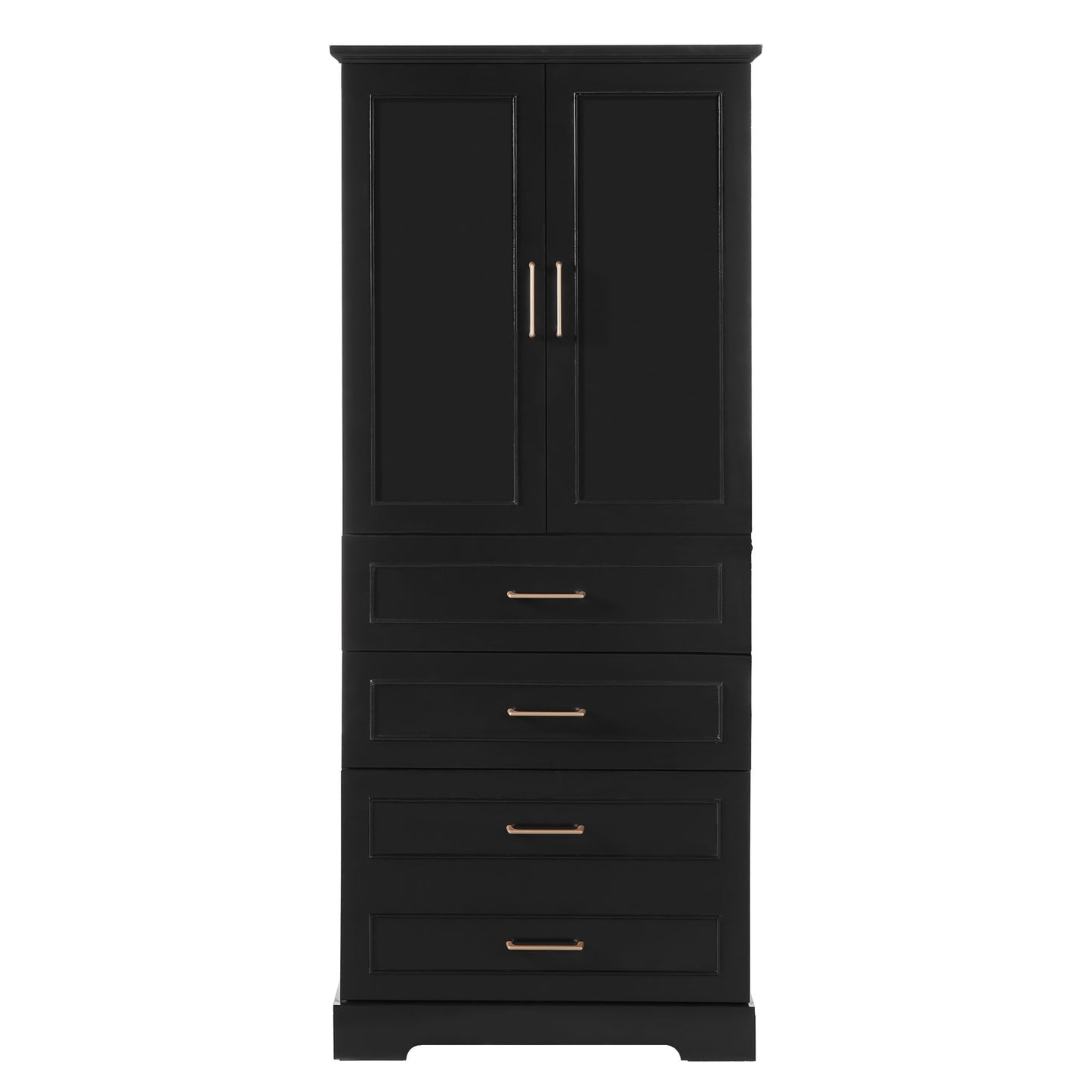 Freestanding Bathroom Cabinet With 3 Drawers, Adjustable Shelf, Soft Close Doors Hearth and Haven