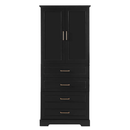 Freestanding Bathroom Cabinet With 3 Drawers, Adjustable Shelf, Soft Close Doors Hearth and Haven