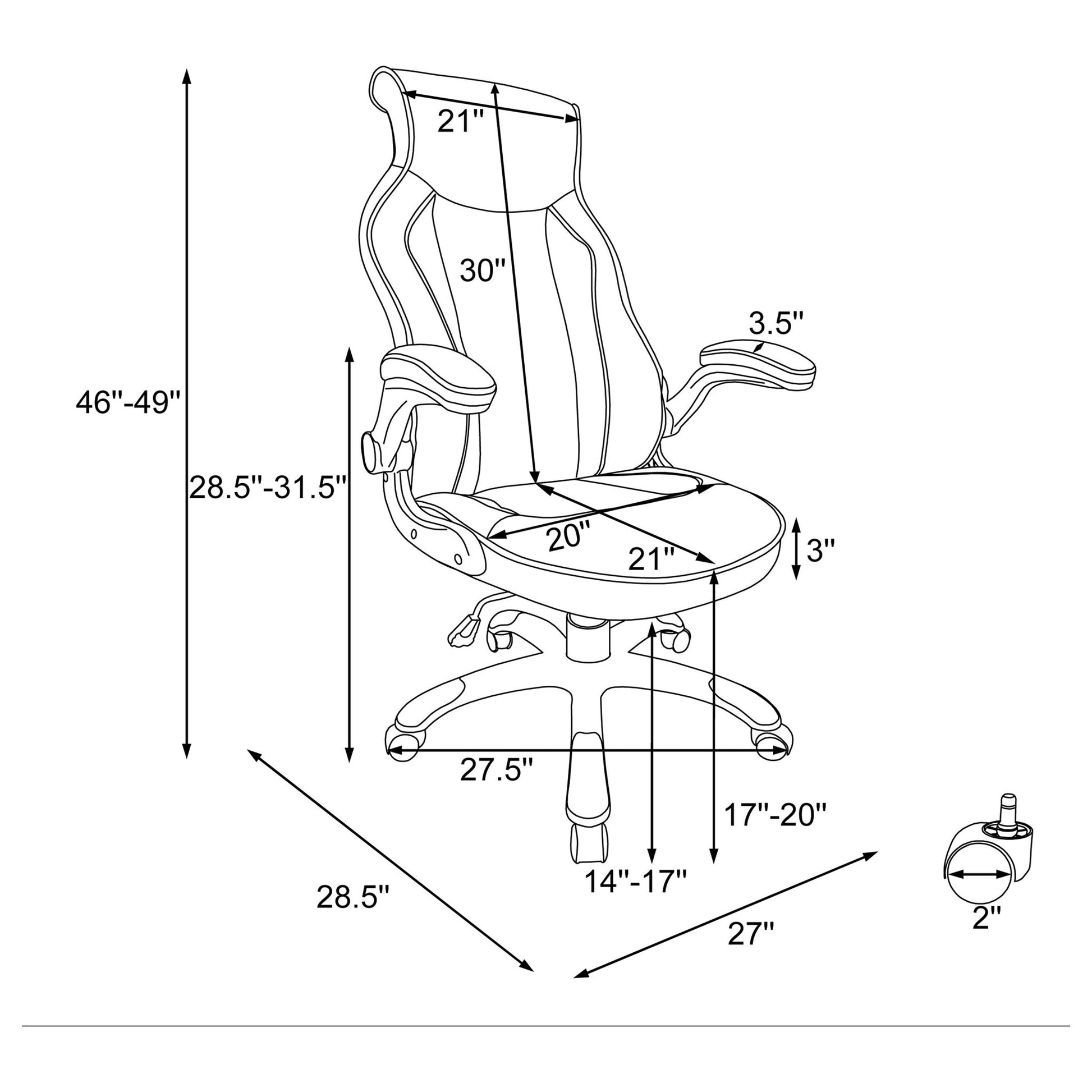 Adjustable Height Office Chair With Ergonomic Design And Swivel Mechanism - Black Furniture Max