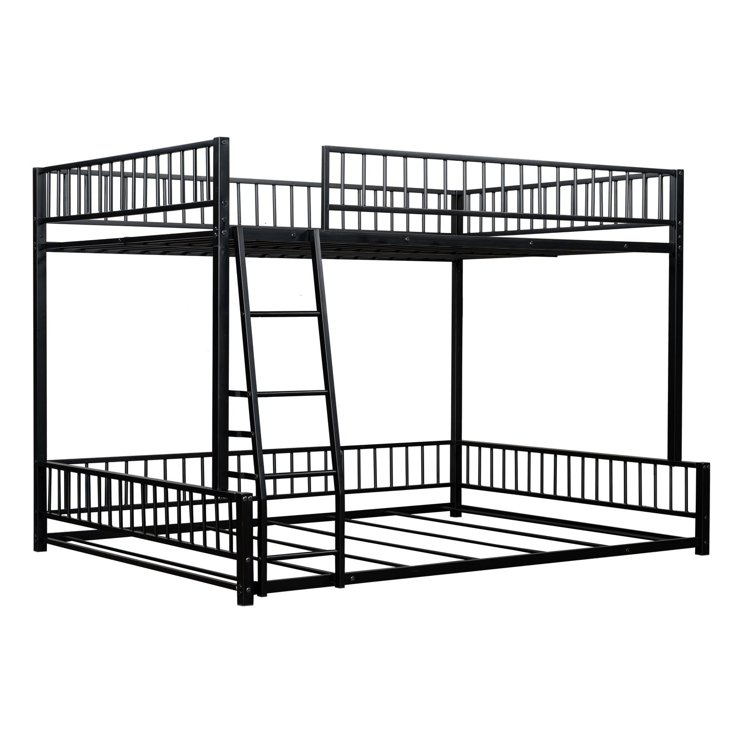 Bunk Bed Frame With Ladder And Safety Guardrails Dreamland