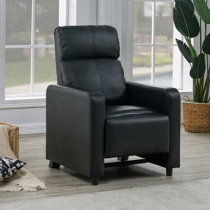 Push Back Recliner - Black Furniture Max
