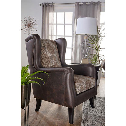 Brookridge - Wingback Accent Club Chair - Brown Furniture Max