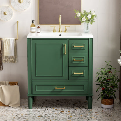 Traditional Bathroom Vanity Set With Soft Close Doors Hearth and Haven