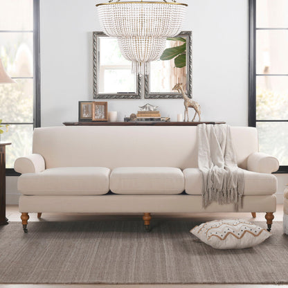 Alana Lawson - Modern Three Cushion Tightback Sofa Jennifer Taylor Home