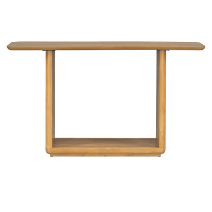 Console Table With Curved Corners And U Base Design Noble House