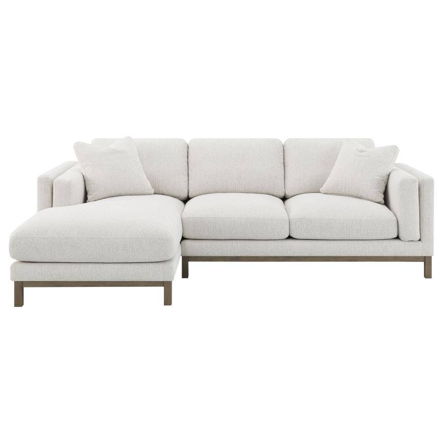 Geneva - Boucle Upholstered Sectional Chaise Sofa - Sand Coaster Fine Furniture
