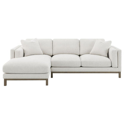 Geneva - Boucle Upholstered Sectional Chaise Sofa - Sand Coaster Fine Furniture