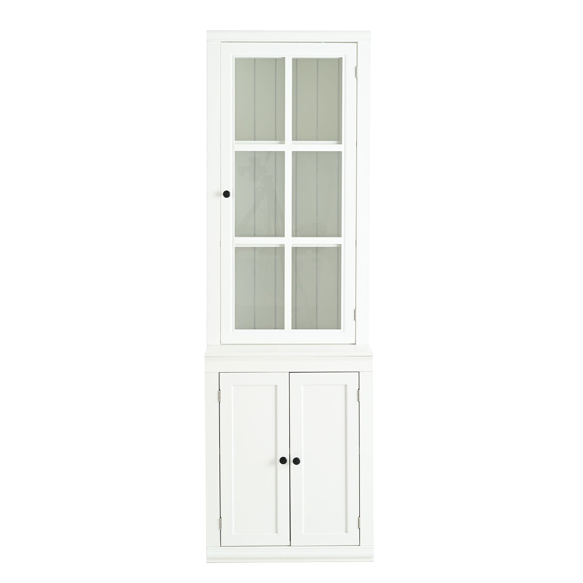 Retro Style Hutch Cabinet With Glass Door, China Cabinet For Home Hearth and Haven