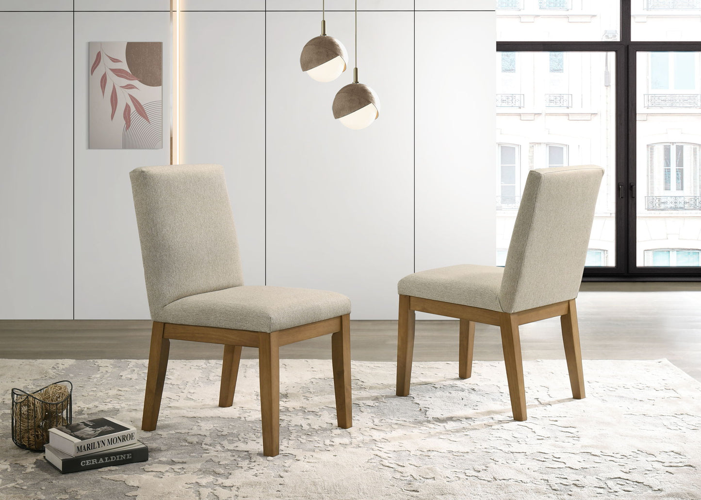 Jasper - Contemporary Fabric 19" Dining Chair (Set of 2) Lilola Home