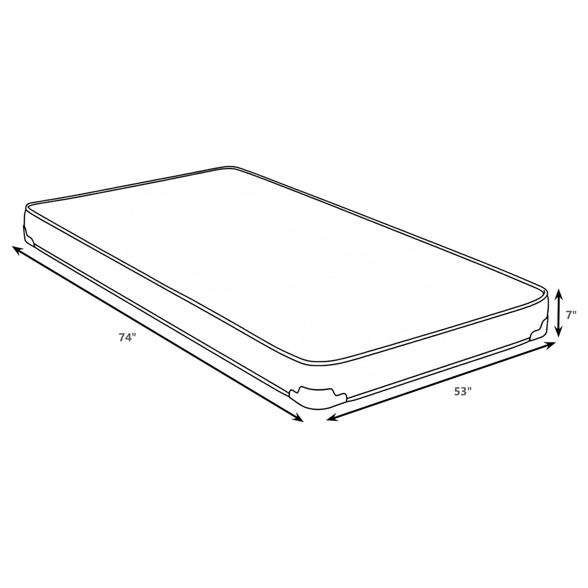 Simon - 7" Bunkie Board Foam Mattress With Orthopedic Support And Breathable Fabric Furniture Max