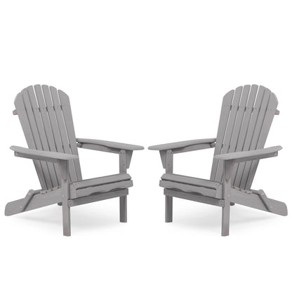 Lounge Patio Chair For Garden Outdoor Wooden Folding Adirondack Chair (Set of 2) Solid Cedar Wood Lounge Patio Chair For Garden Home Essentials