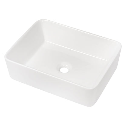 Modern European Design Ceramic Rectangular Vessel Bathroom Sink Daily Nest