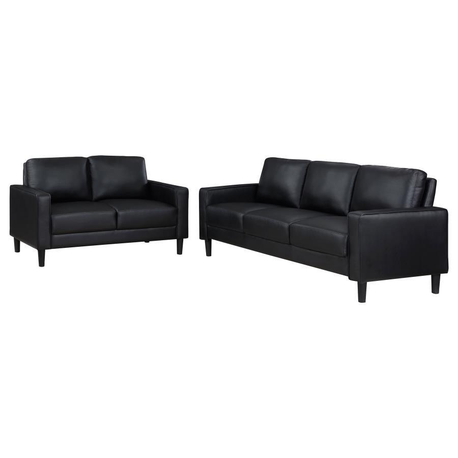 Ruth - Upholstered Track Arm Sofa Set Coaster Fine Furniture