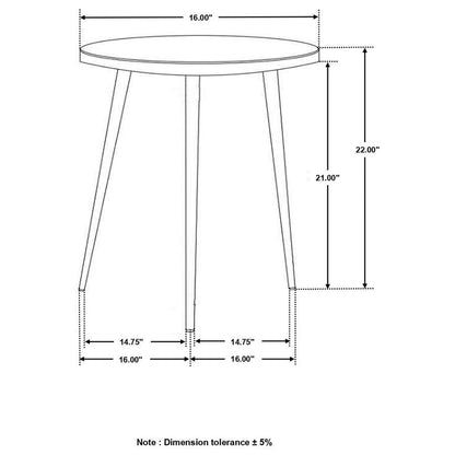 Acheson - Round Marble Top Side Table - White And Gold CoasterEveryday