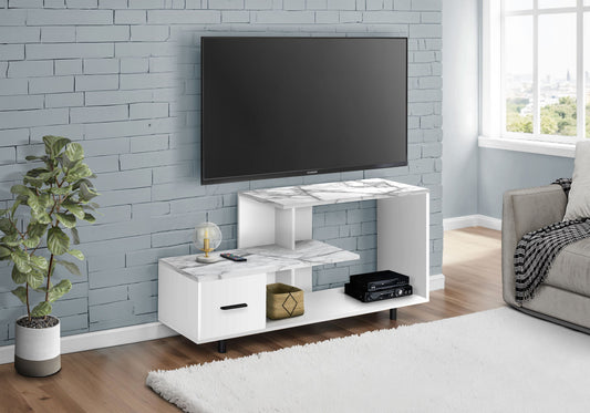 TV Stand, Console, Media Entertainment Center, Storage Drawer, Contemporary 8th Street