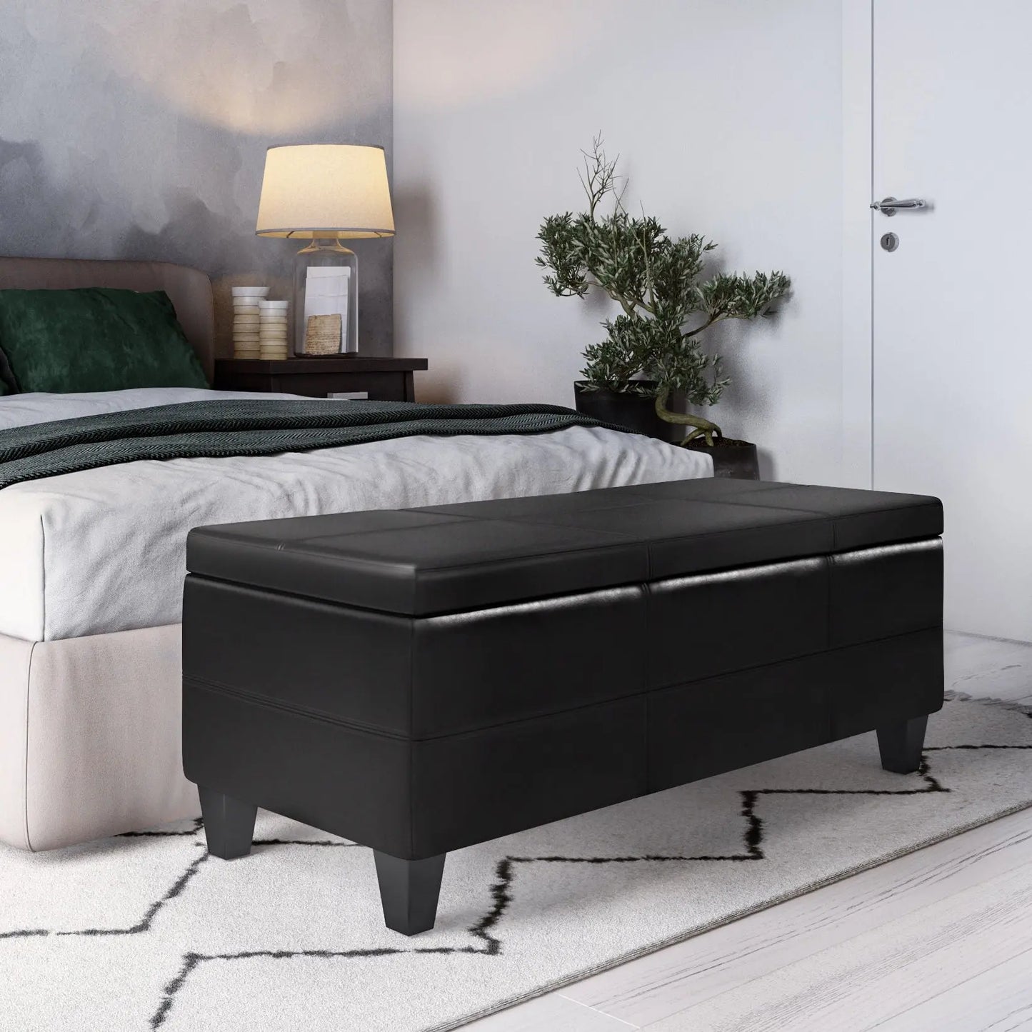 Afton - Large Storage Ottoman Bench Simpli-Home