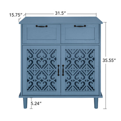 2 Door 2 Drawer Elegant Cabinet Home Essentials