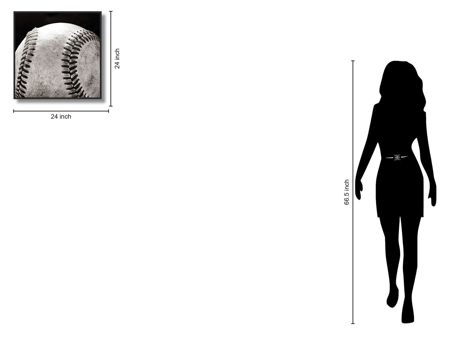 Vintage Stitch Sphere - 24" x 24" Framed Wall Art