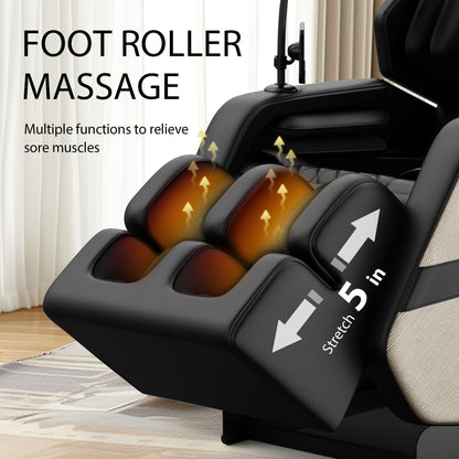 Massage Chair Recliner With Zero Gravity With Full Body Air Pressure - Black / Blue / Gold Home Essentials