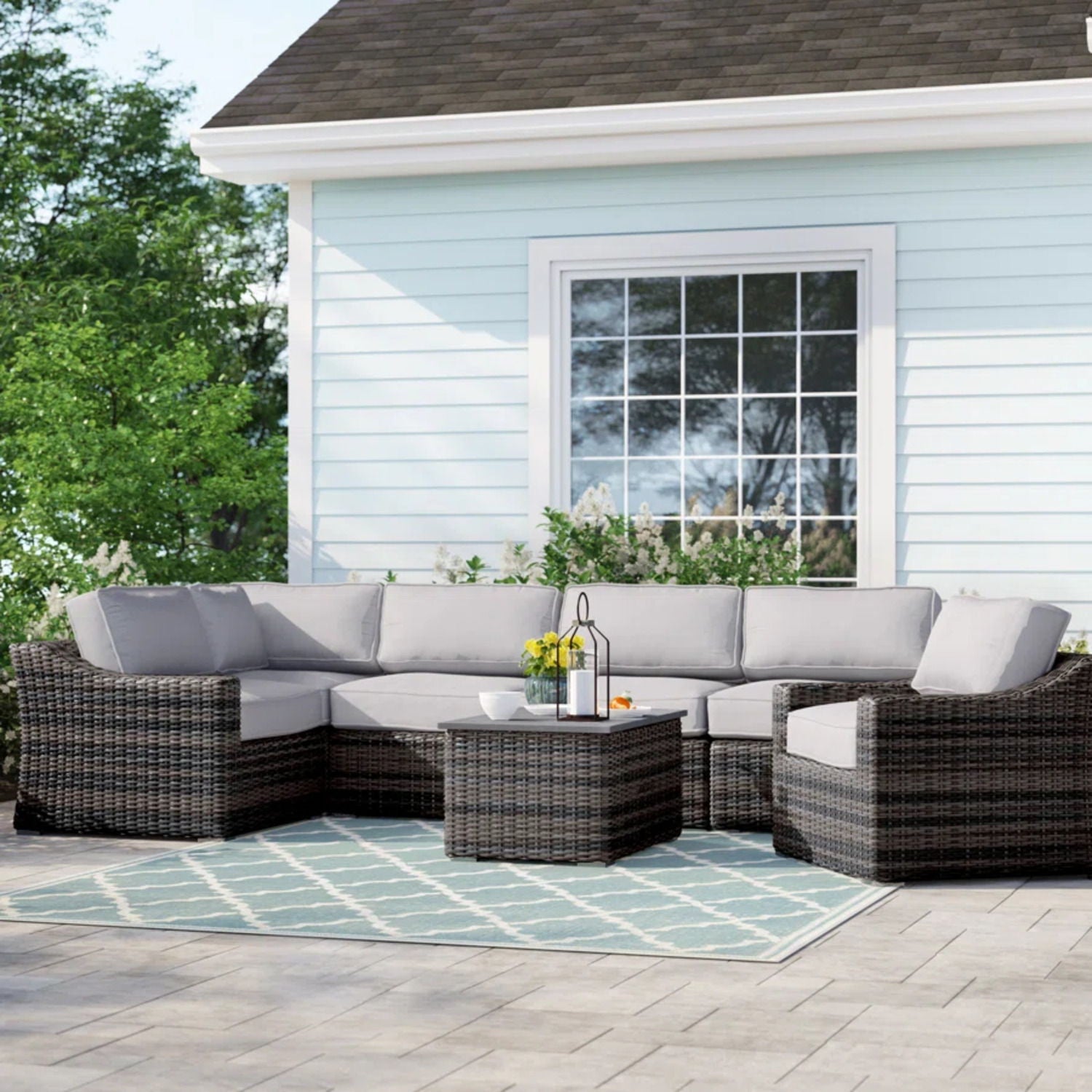 Stylish Sofa Seating Group With Cushions Perfect For Outdoor Gatherings LSI Patio Furniture