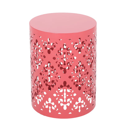 Outdoor Metal Modern Design End Table Noble House
