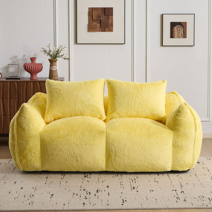 Giant Bean Bag Couch, Ultra Soft Fluffy Loveseat For Living Room Home Essentials