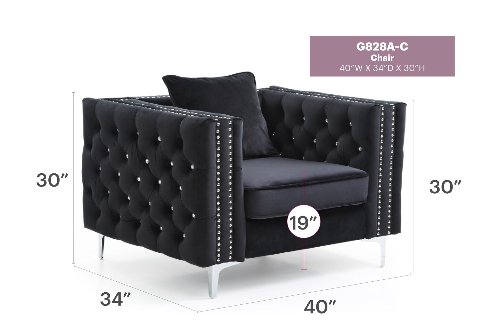 Tufted Design Chair Glory Furniture