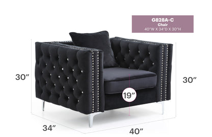 Tufted Design Chair Glory Furniture