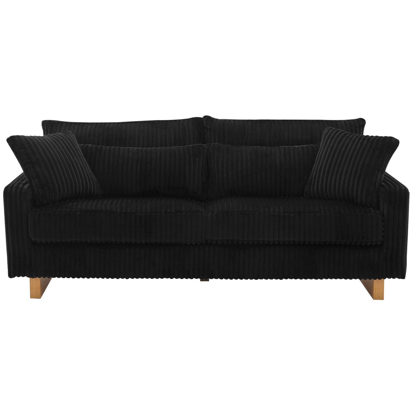 Modern Loveseat Sofa With 4 Pillows Noble House