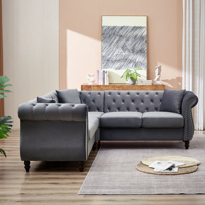 Streamline Modern L-Shaped Corner Sofa Home Essentials