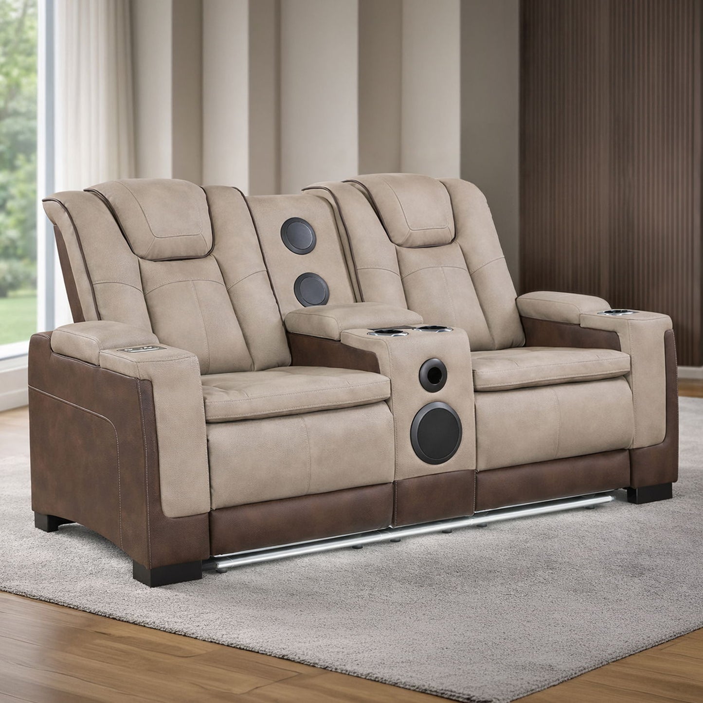 Bruno - Power Reclining Loveseat With Bluetooth Speakers Matrix Furniture Group