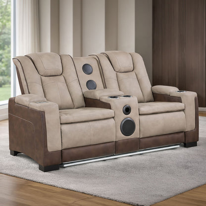 Bruno - Power Reclining Loveseat With Bluetooth Speakers Matrix Furniture Group