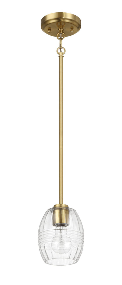 Vista - Single Pendant Chain Hanging Light - Clear / Gold Ashcroft Furniture