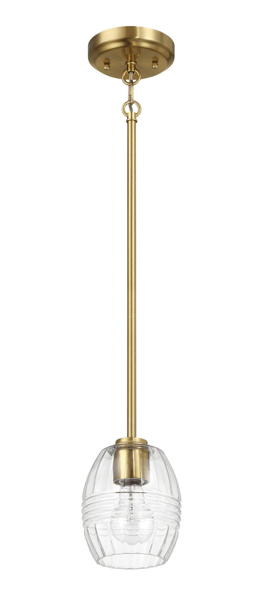 Vista - Single Pendant Chain Hanging Light - Clear / Gold Ashcroft Furniture
