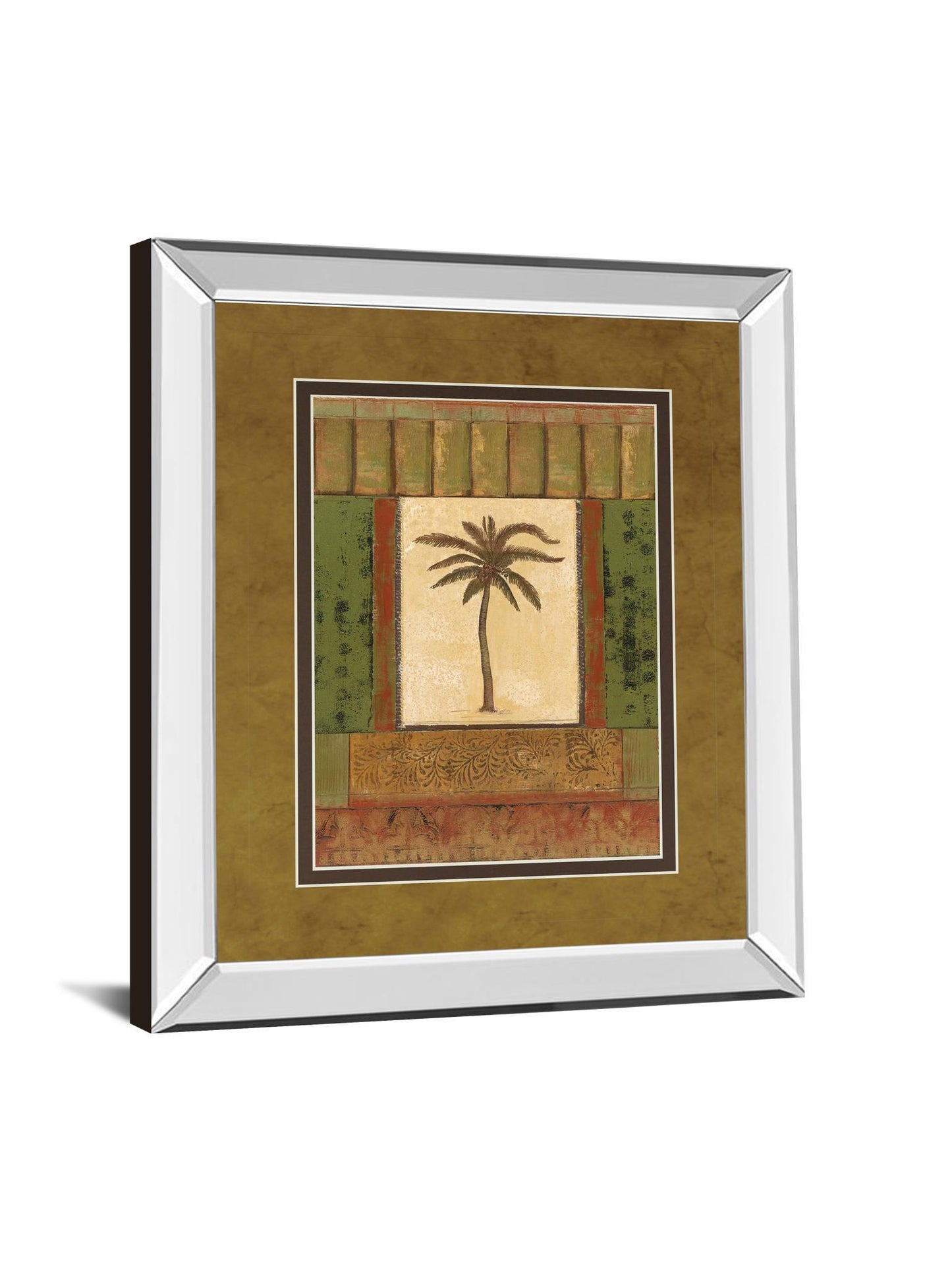 Classic Palm I By Rebecca Burton - Mirror Framed Print Wall Art - Green