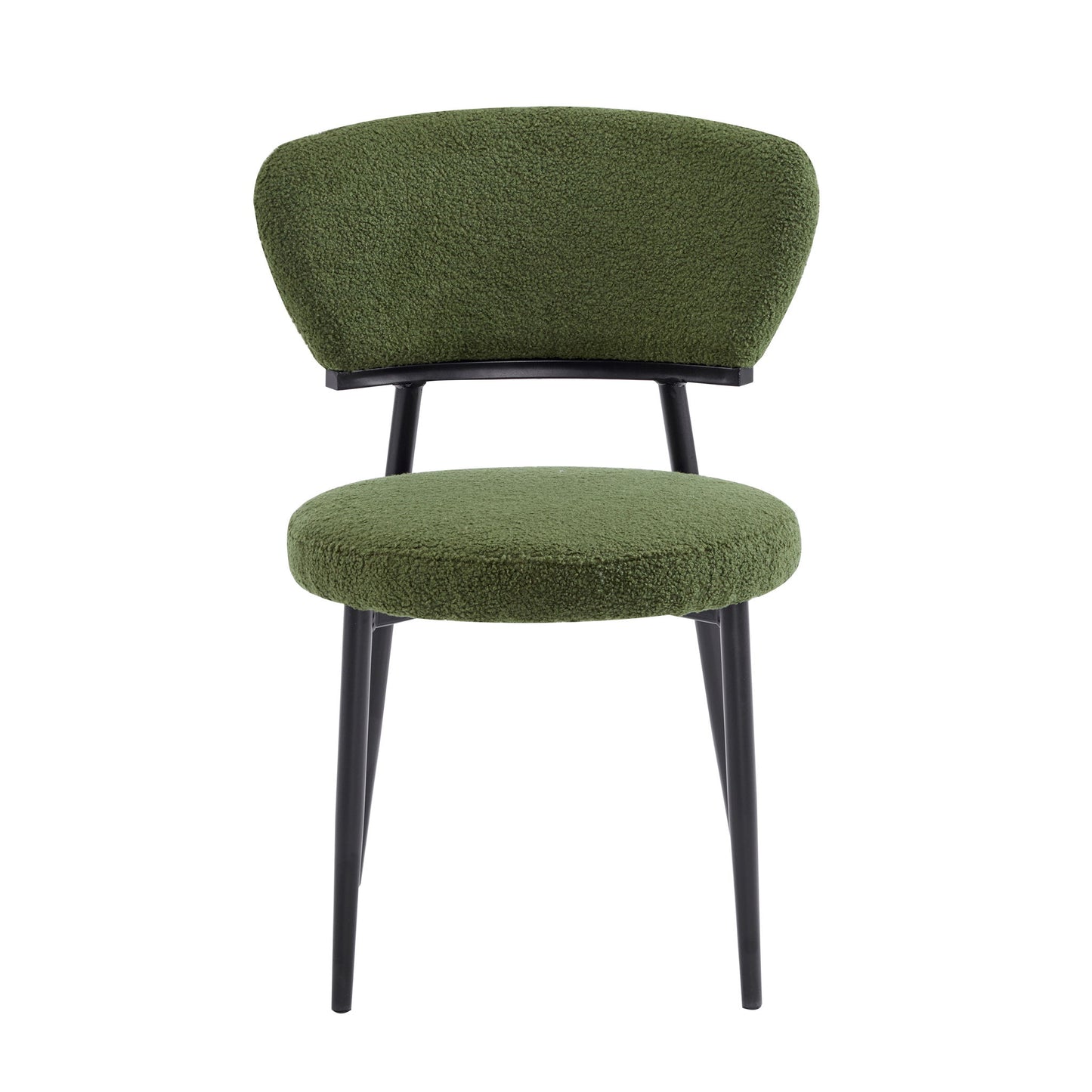 Upholstered Dining Chair (Set of 2) - Green Fabric Noble House