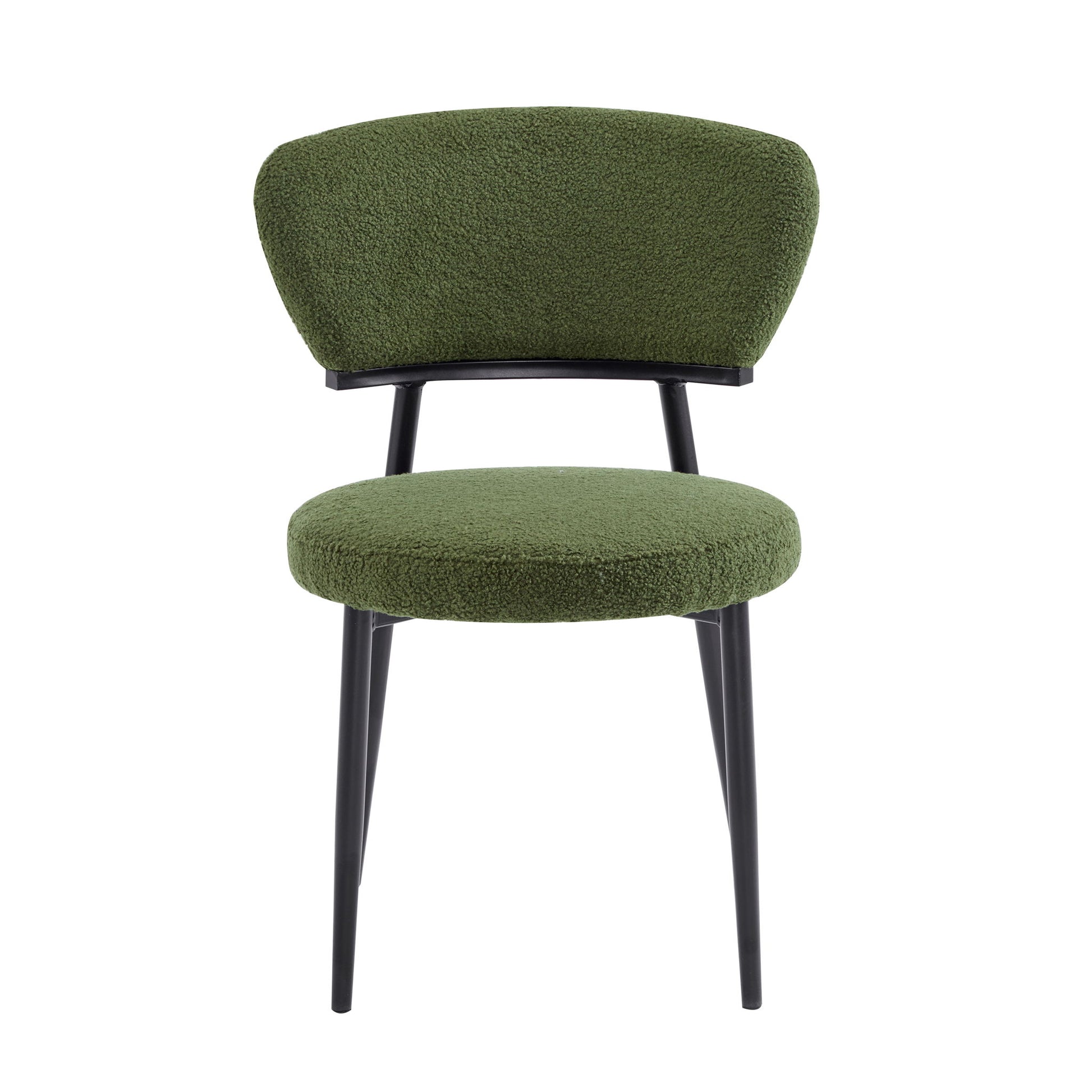 Upholstered Dining Chair (Set of 2) - Green Fabric Noble House