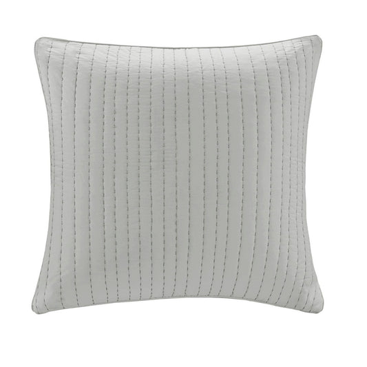 Camila - Quilted Euro Sham - Gray