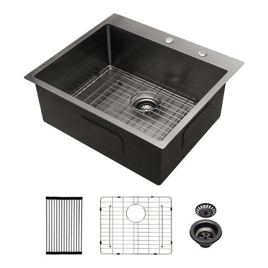 Topmount Kitchen Sink 16 Gauge, Single Bowl Daily Nest