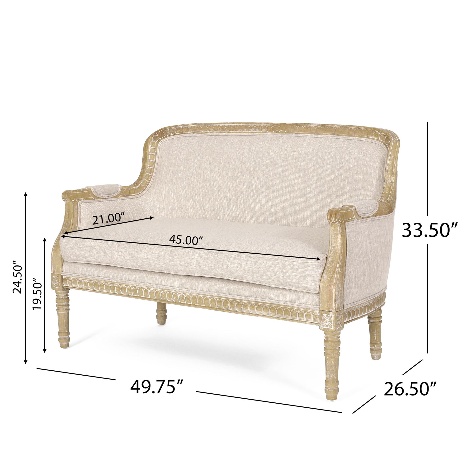 Inspired Style Loveseat Noble House