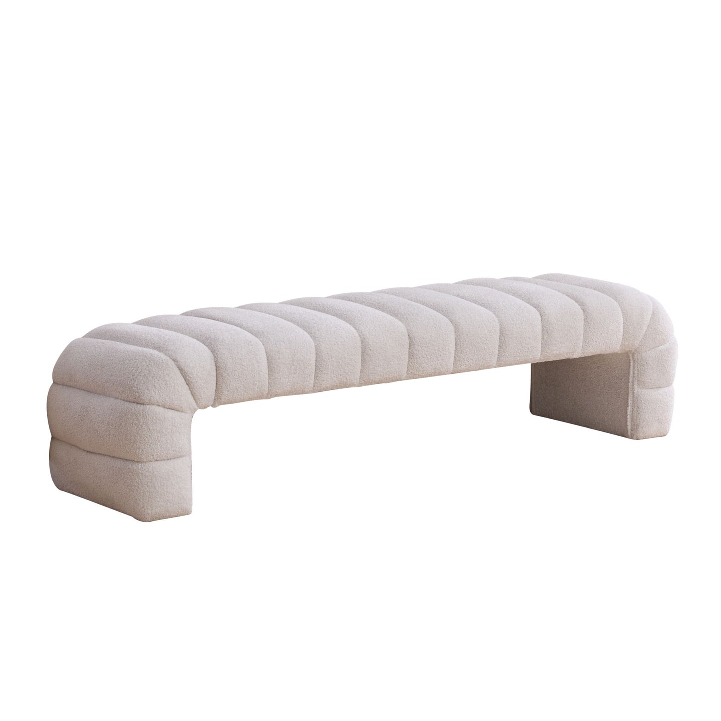 Modern Upholstered Armless Bed Bench With Channel Tufted Design - Snoozhouse