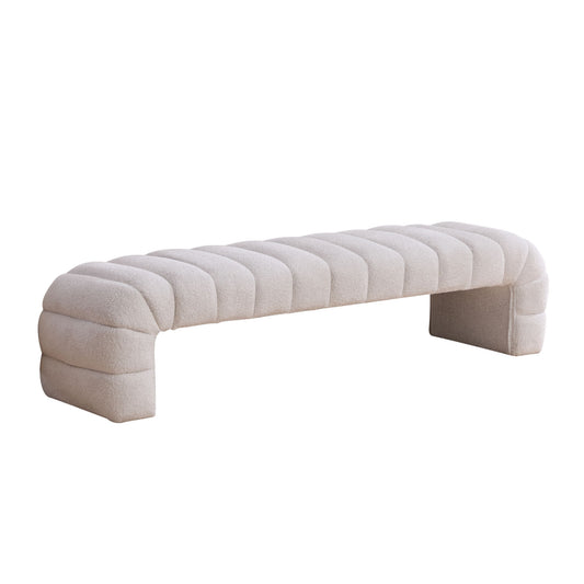Modern Upholstered Armless Bed Bench With Channel Tufted Design - Snoozhouse