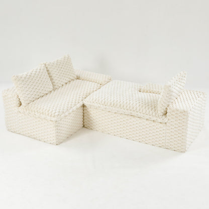 Modular Sofa, Convertible Twin Seat With Chaise Lounge Home Essentials